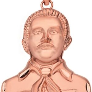 Solid 14k Rose Gold Jesus Malverde Sinaloa Narco Saint Pendant