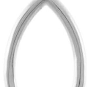 14k White Gold Ichthus Christian Vertical Fish Pendant