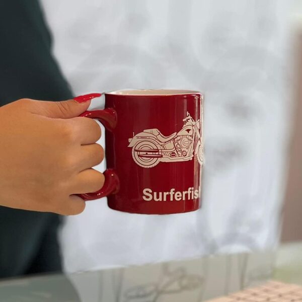 LaserGram 11oz Round Ceramic Coffee Mug, Santa Muerte, Personalized Engraving Included (Silver) - Image 3