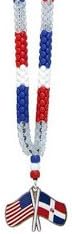 Necklaces -USA & DOMINICAN REPUBLIC Flag-