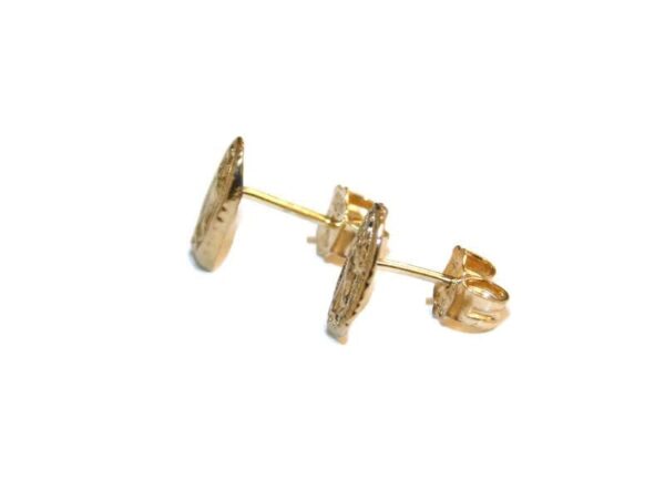 14k Yellow Gold Virgin Mary (Guadalupe) Earrings - Image 3