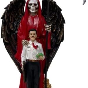 Cannan Santa Muerte & Jesus Malverde 12" Holy Death Statue Resin Grim Reaper Malverde
