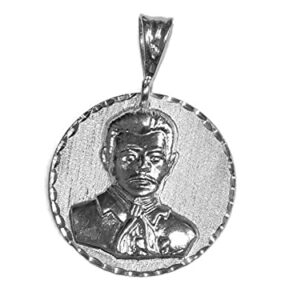 Sterling Silver .925 Jesus Malverde (Figure Religious Sinaloa) Pendant
