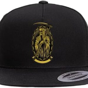 La Santa Muerte Relegion Trucker/Snapback Hat - Black