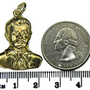 14k Yellow Gold Jesus Malverde (Figure Religious Sinaloa) Pendant