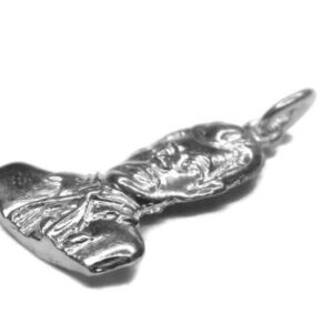 Jesus Malverde Figure Religious Sinaloa Pendant .925 Sterling Silver