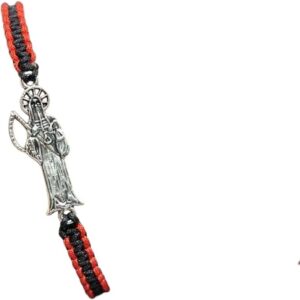New 2025 Arrival Mexican Red Black Rope Braided Santa Muerte Bracelets For Men Women Gifts With For You Accessories Trendy Creative Gift