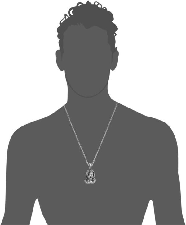 EDFORCE Stainless Steel Extra Large Hip-Hop Jesus Mens Pendant Necklace, 24" - Image 6