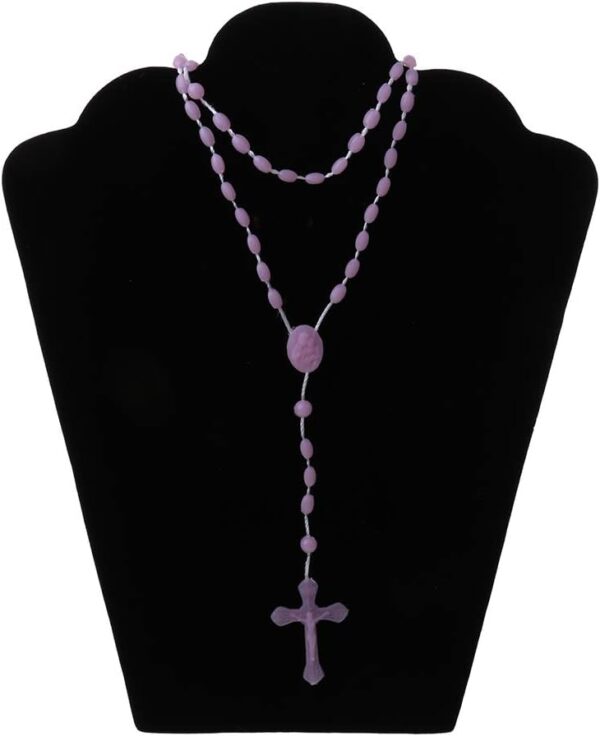 Plastic Rosary Beads Luminous Necklace Catholicism Prayer Religious Jewelry, Cross Necklace for Women, Cross Necklace for Men, Women's Chain Necklaces, Men's Necklaces - Image 7