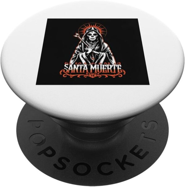 PATRON SAINT OF DEATH SANTA MUERTE MEXICAN FOLK HEALER ART PopSockets Standard PopGrip