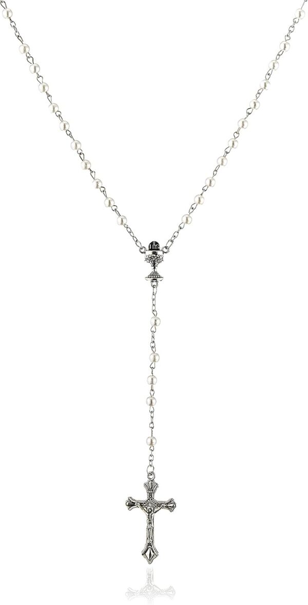 Precious Moments Rosary Box for Girls – Faith is The Light That Guides You – First Communion Gift with Pearl-Look Rosary – 202428 - Image 3