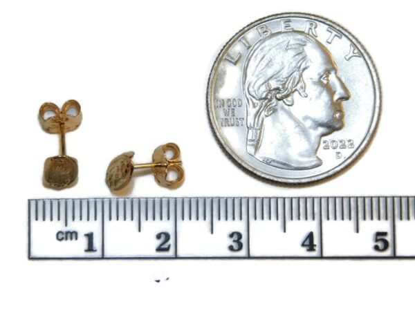 14k Yellow Gold Virgin Mary (Guadalupe) Earrings - Image 2
