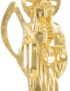 Diamond Cut Gold Santa Muerte, Our Lady of Holy Death Charm Pendant Necklace- Available in 16"-22"