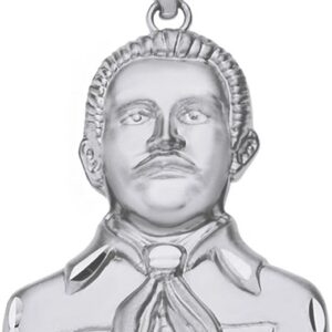 .925 Sterling Silver Jesus Malverde Portrait Pendant - Choose Pendant Only or Necklace with 16”-22” Chain