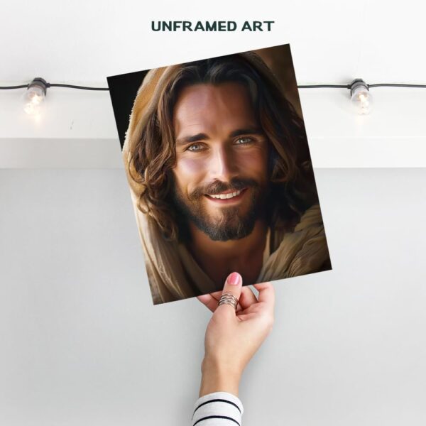 Jesus Picture Christian Faith decor - Jesus Painting - Jesus Decor - Jesus Posters 8x10 - Religious Signs - Spiritual Home Decor - Aesthetic Christian Decorations - God Decor - Inspirational Gifts - Image 2