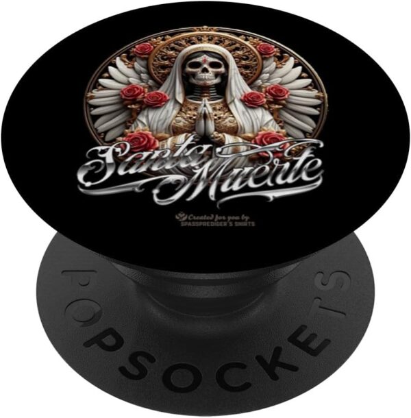 Santa Muerte Statue Design Praying Santa Muerte PopSockets Adhesive PopGrip