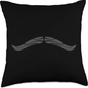 Stylish Mustache Design Dia De Los Muertos Art Bundle Throw Pillow