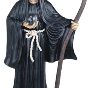 ICE ARMOR 24" H Black Santa Muerte Holding Scythe Statue Our Lady of The Holy Death Figurine Religious Decoration