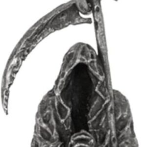 TAYASH Santa Muerte Necklace,Skull Necklace for Men,Metal Sickle Death God Pendant,Gothic Grim Reaper Scythe Skull Necklace,The Reapers Pendant Set,Punk for Boyfriend Male Jewelry Creativity Gift