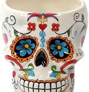 Pacific Giftware Colorful Day of The Dead Skull Drinking Mug Home Decor