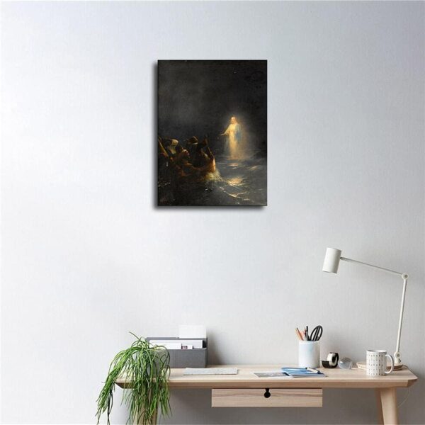 DAH Christ Jesus Walking on Water Wall Art Poster Picture Print Home Room Decor Canvas Mural -106- FINDEMO (12x16inch-NoFramed,style8), 12 x 16 in-NoFramed - Image 2