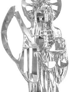.925 Sterling Silver Nuestra Señora de la Santa Muerte Our Lady of the Holy Death Catholic Pendant Necklace - Choice of Chain Length or Charm Only