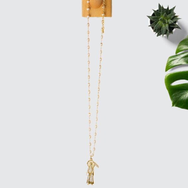 Mai & Claire 14K Gold Filled Santa Muerte Necklace For Women And Men - 925 Sterling Silver Holy Death Scythe Christian La Santa Muerte Pendant Chain Religious Amulet, Memento Mori Necklace - Image 4