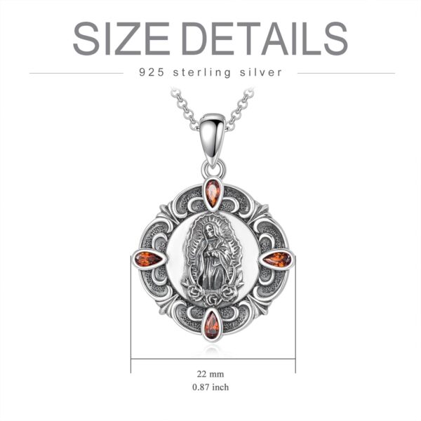 Santa Muerte Necklace 925 Saint Dead Pendant Religious Amulet Jewelry for Women Men Valentine's Day Christmas Birthday Gift - Image 5