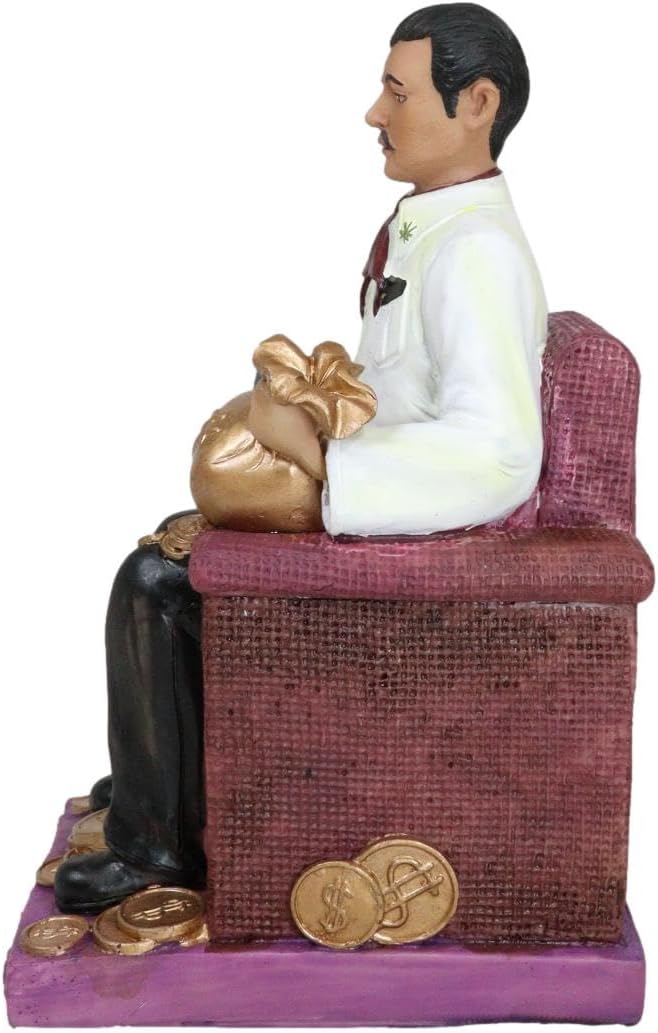 Atlantic Collectibles Jesus Malverde Statue Angel of The Poor Sinaloa Religious Figurine Mexico Decor 6.25" Tall - Image 5