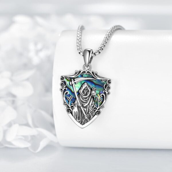 URONE Saint Jude/Santa Muerte/Pharaoh/Saint Christopher/Baphomet Necklace 925 Sterling Silver Religious Protect Necklace Baphomet Jewelry Gifts for Women Men - Image 3