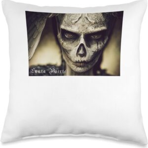 SANTA MUERTE MEXICAN PATRON SAINT OF DEATH ORIGINAL ARTWORK Throw Pillow