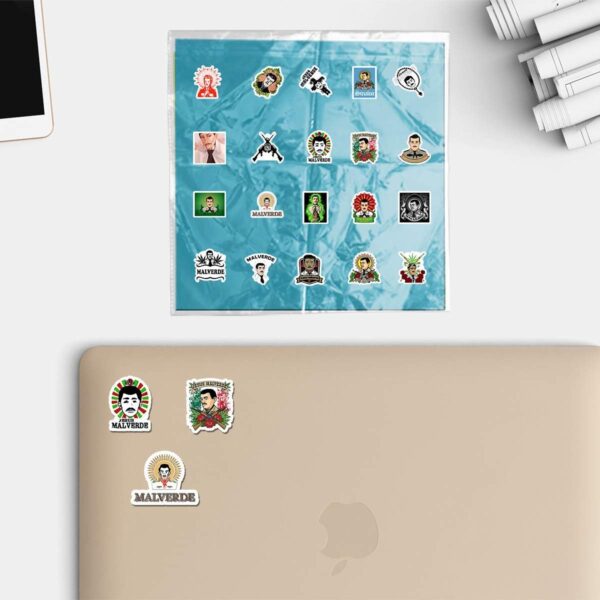 20 PCS Stickers Pack Malverde Aesthetic Vinyl Colorful Waterproof for Water Bottle Laptop Scrapbooking Luggage Guitar Skateboard - Image 2