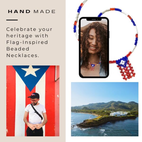 Puerto Rican Flag Necklace - Image 2