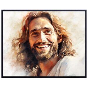Jesus Christ Wall Decor Art - Christian Gifts for Women, Men - Inspirational Wall Decor - Religious Wall Art & Decor - spiritual Decor - Christianity God Wall Art - Jesus Poster - Jesus Wall Decor