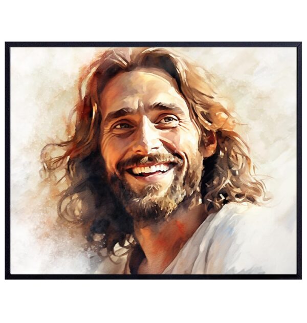 Jesus Christ Wall Decor Art - Christian Gifts for Women, Men - Inspirational Wall Decor - Religious Wall Art & Decor - spiritual Decor - Christianity God Wall Art - Jesus Poster - Jesus Wall Decor