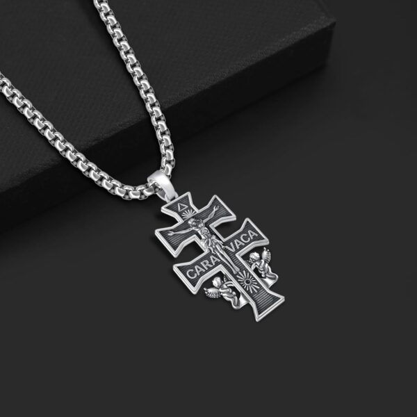925 Sterling Silver Crucifix/Caravaca/St Benedict Crucifix/Orthodox Pendant Necklace for Men Women Jesus Jewelry Gifts - Image 3