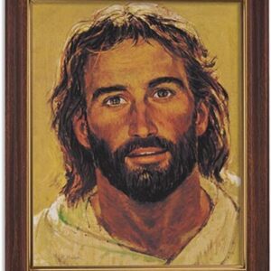 Gerffert Collection Jesus Christ Framed Portrait Print, 13 Inch (Wood Tone Finish Frame)