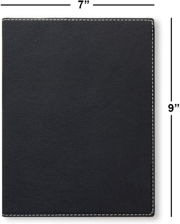 Small 7" X 9" Portfolio Notepad, Malverde, Personalized Engraving Included (Black with Silver) - Image 2