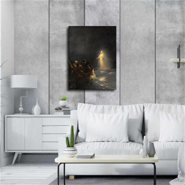 DAH Christ Jesus Walking on Water Wall Art Poster Picture Print Home Room Decor Canvas Mural -106- FINDEMO (12x16inch-NoFramed,style8), 12 x 16 in-NoFramed - Image 3