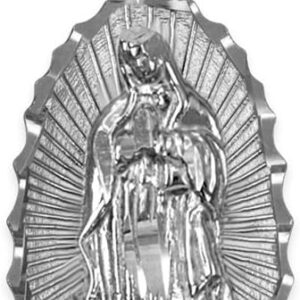 LA BLINGZ Sterling Silver Lady Guadalupe DC Pendant