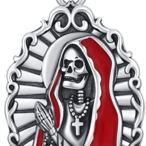 Patron Saint Necklace 925 Sterling Silver Amulet Necklace Religious Jewelry for Men Women