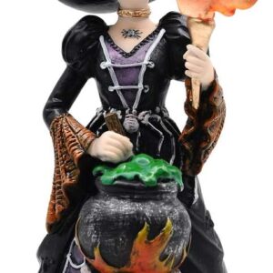 Comfy Hour Fairyland Collection 8"", Witch from The Day of The Dead, La Calavera Catrina, Día de Muertos, Halloween Figurine, Halloween Sugar Skull Decor, Polyresin