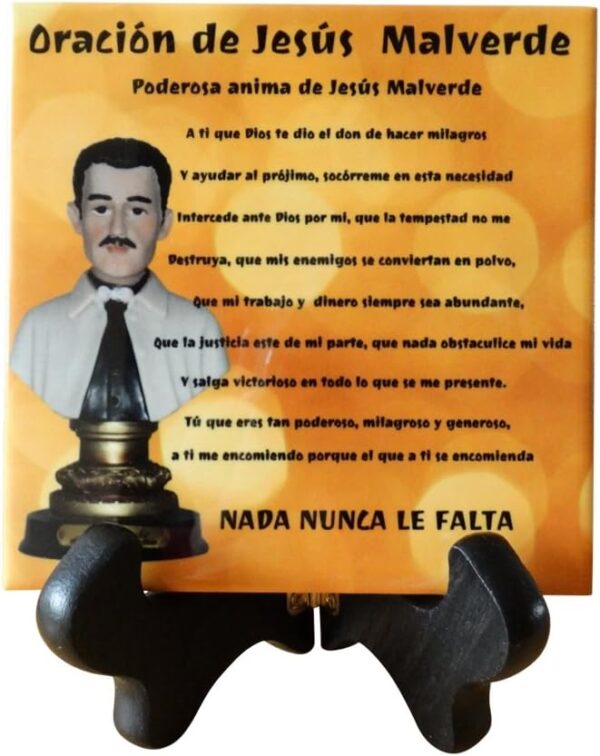 Jesus Malverde Placa Altar en Varios tamanos Several Sizes (6 x 6)