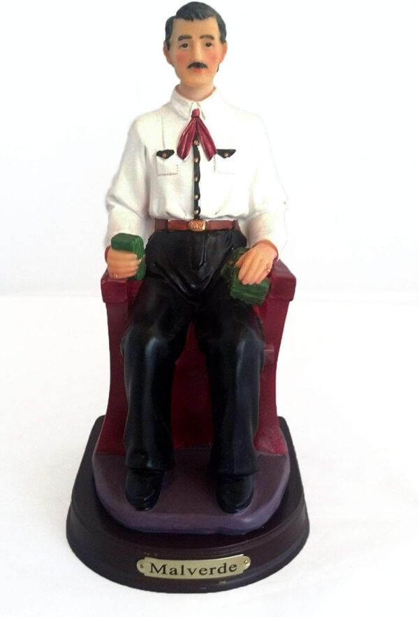 Adep 8 Inch Statue Jesus Malverde Sitting Religious Figurine Mexico Estatua