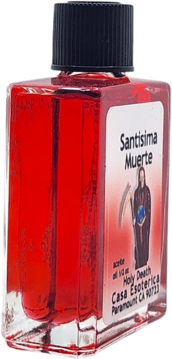 Holy Death - Red (Santisima Muerte Aceite) Spiritual Anointing Oil by CASA ESOTERICA MAGICK SPACE - -0.5 FL OZ (1PACK) - Image 2
