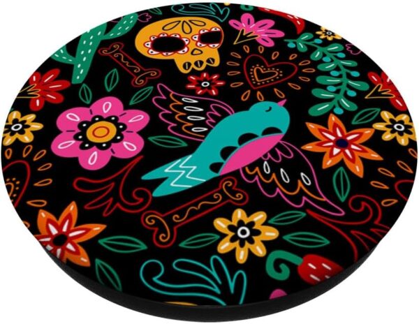 Sugar Skull Calavera Día de los Muertos Design for Mexicans PopSockets Standard PopGrip - Image 2