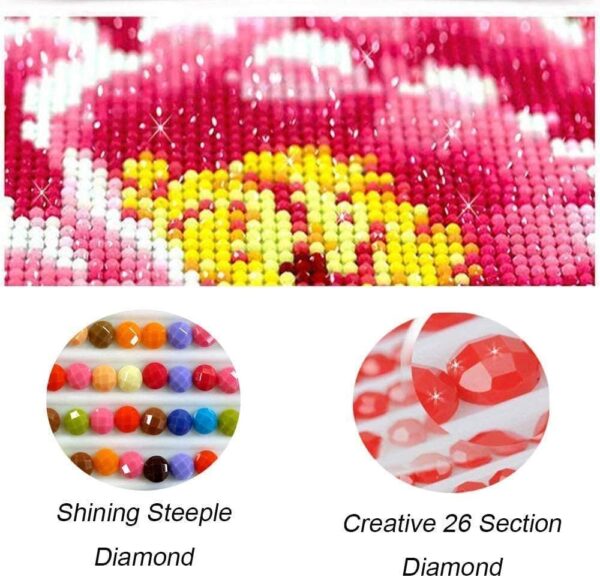 SaxSauly DIY 5D Diamond Painting Skull Packs by Number Kits Full Drills for Adults, Cross Stitch Crystal Rhinestone Embroidery Pictures Arts Craft for Home Wall Gift.(Skull-12, 30X40cm/11.8X15.7in) - Image 4