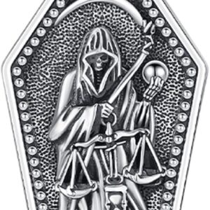 18K Gold St Michael Pendant/Saint Anthony/Archangel Raphael/St Benedict/San Judas/Jesus Cross/Santa Muerte/Virgin Mary Necklace 925 Sterling Silver Amulet Jewelry for Men Women