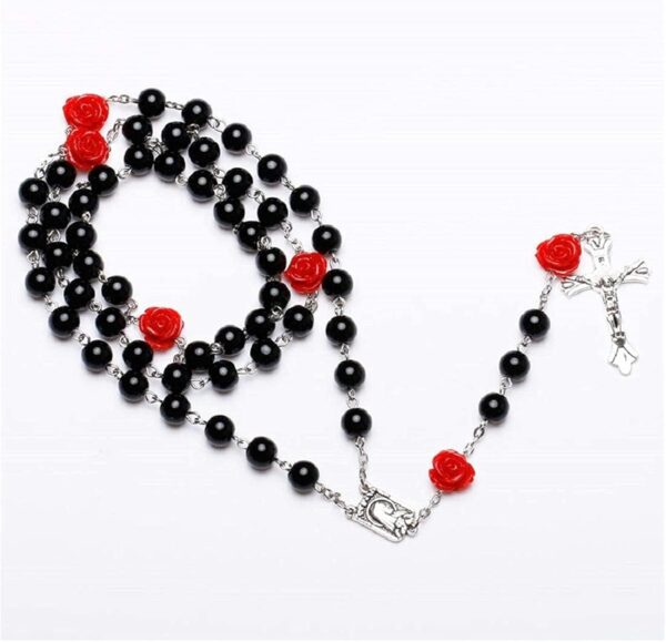 Rosary Beads Catholic Bulk for Women Men, Rose Our Father Beads with Jesus Christ Crucifix Cross First Communion Confirmation Gifts-6 Packs - Image 6