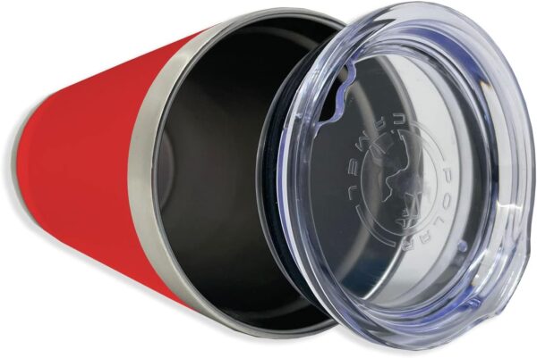 LaserGram 16oz Vacuum Insulated Pint Tumbler, Malverde, Personalized Engraving Included (Red) - Image 2